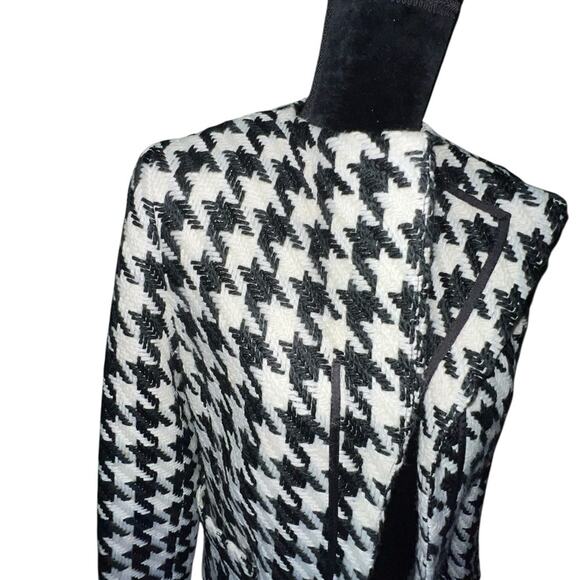 Wool Blend Houndstooth Vintage Classic Timeless Capsule Luxury Coat 6 - Picture 11 of 16
